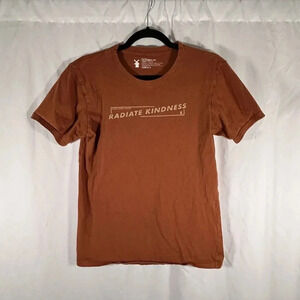Dutch Bros Tee Shirt Size Small Brown Graphic Print Short Sleeve Crew Neck